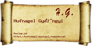 Hufnagel Gyöngyi névjegykártya
