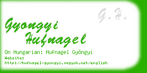 gyongyi hufnagel business card