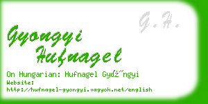 gyongyi hufnagel business card